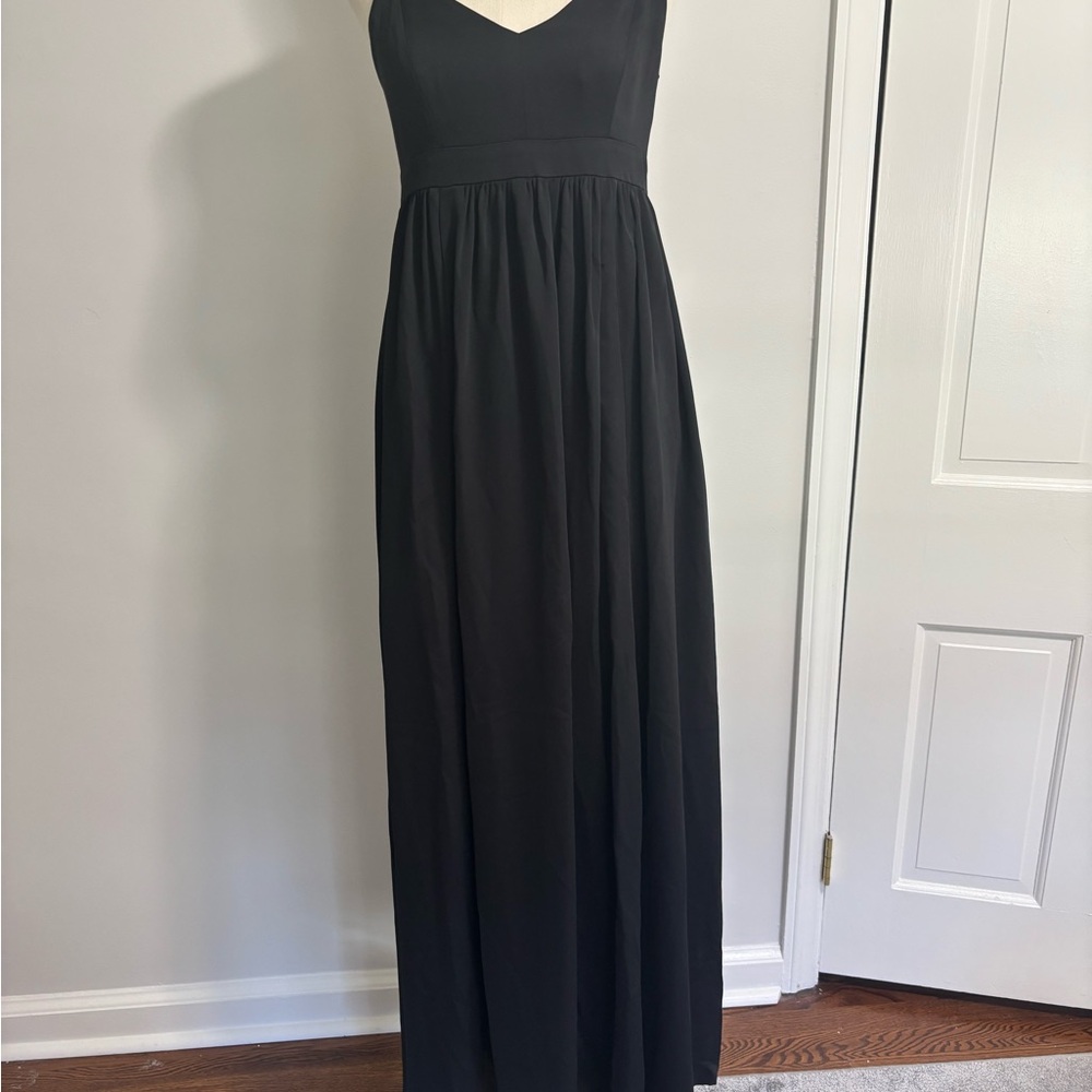 J. Crew Black V-Neck Maxi Dress